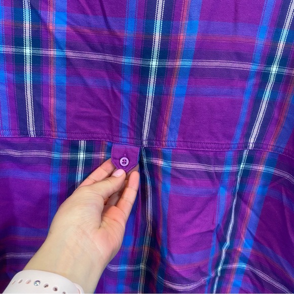 North Face Women Purple Flannel M - Picture 9 of 9